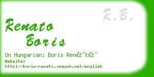 renato boris business card